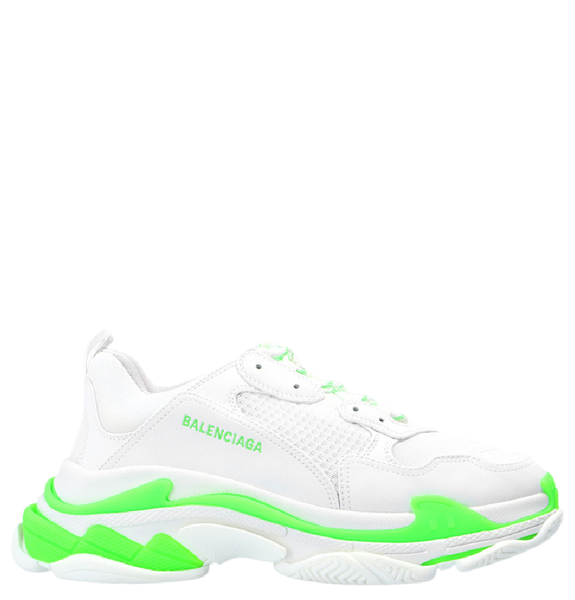  Giày Nam Balenciaga Triple S Sneaker 'White Fluo Green' 