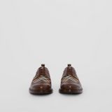  Giày Nam Burberry Vintage Check Panel Leather Derby Shoes 'Deep Bark Brown' 