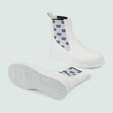  Giày Nam Gucci Boot With GG Jersey Leather 'White' 