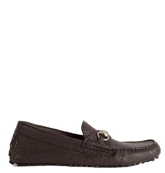  Giày Nam Gucci Horsebit Driver Leather 'Dark Brown' 