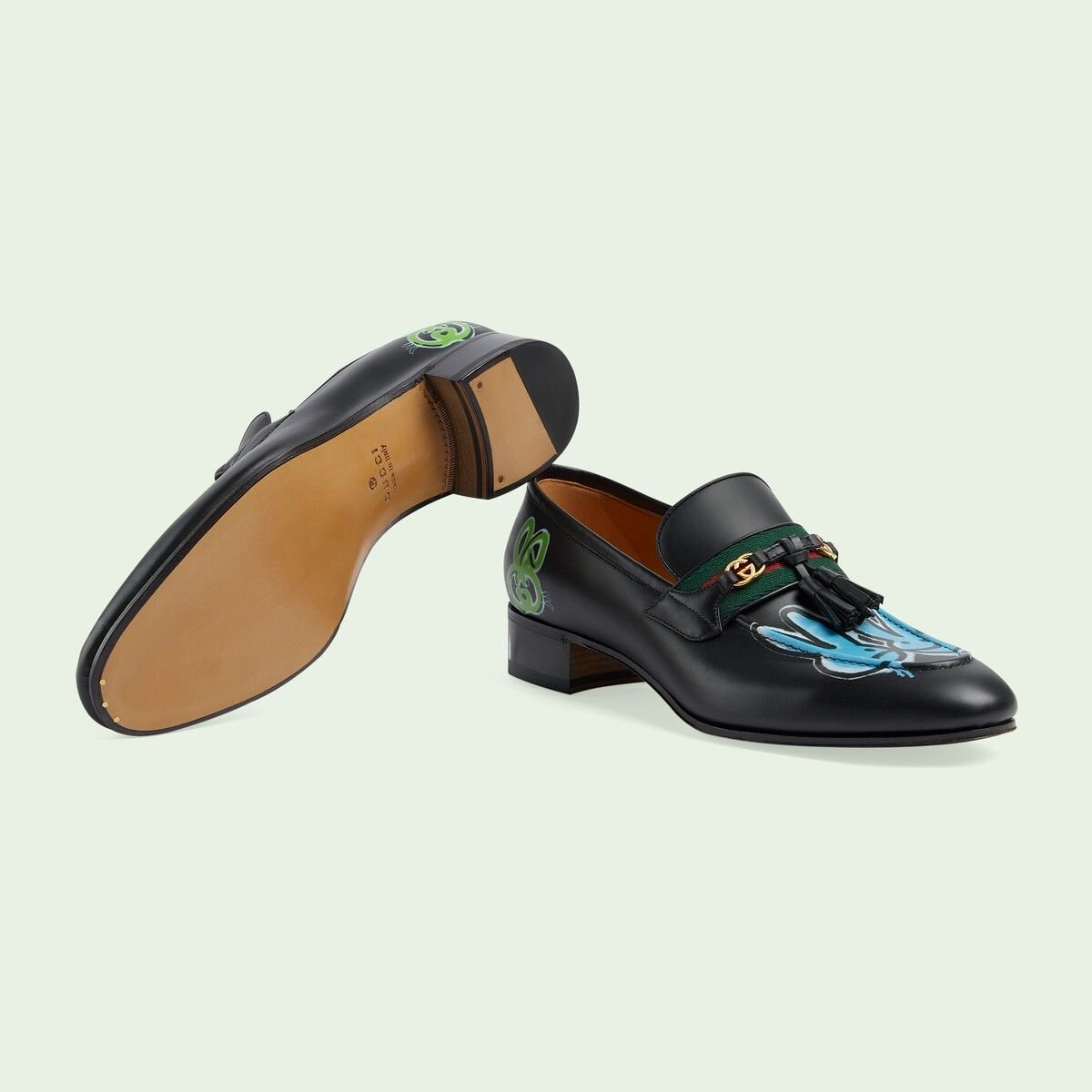 Gucci neon loafers best sale