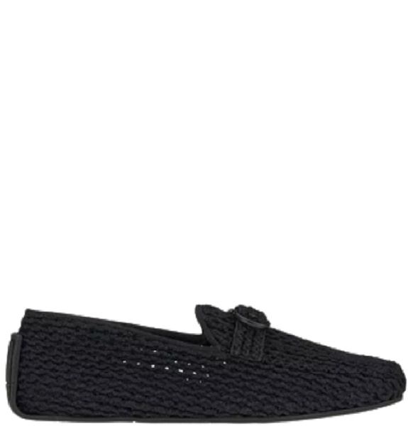  Giày Nam Salvatore Ferragamo Driver Gancini Crochet 'Black' 