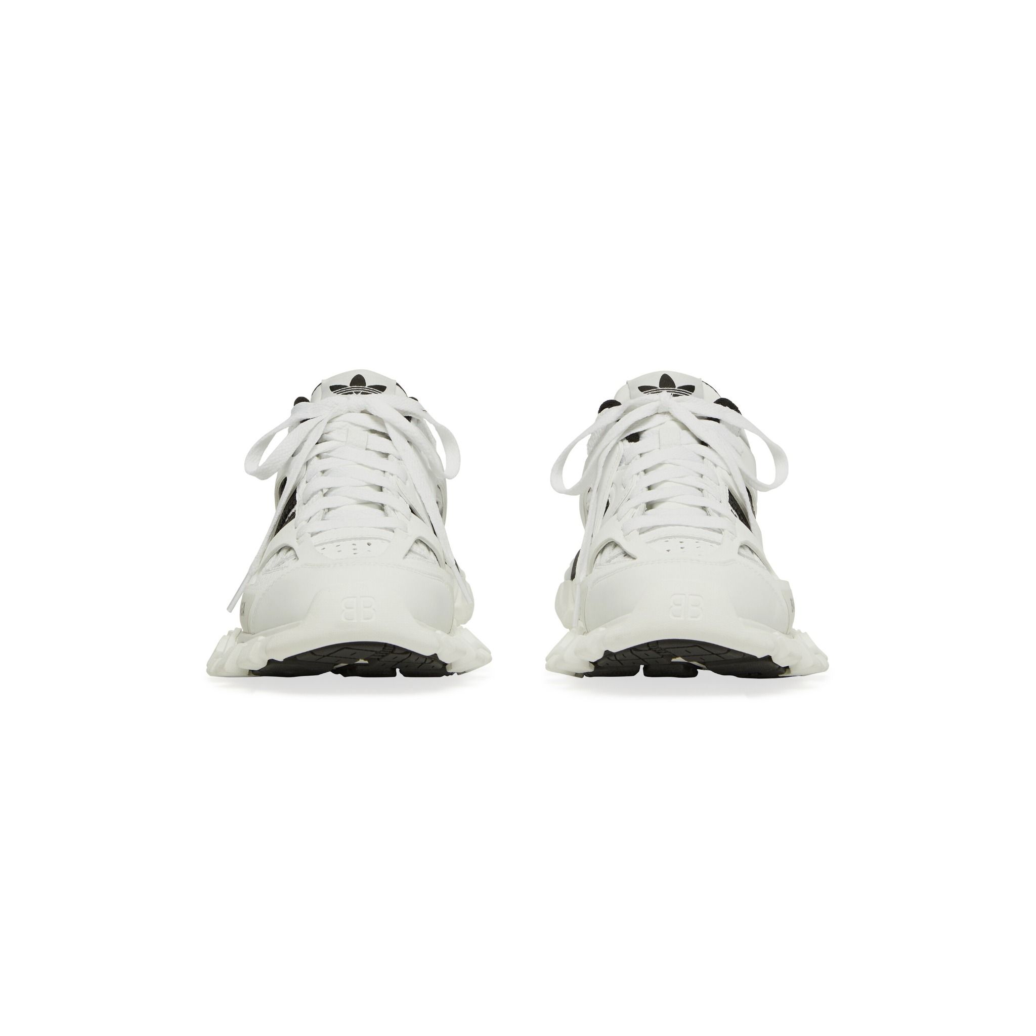  Giày Nữ Balenciaga x Adidas Track Forum Low Top Trainers 'White Black' 