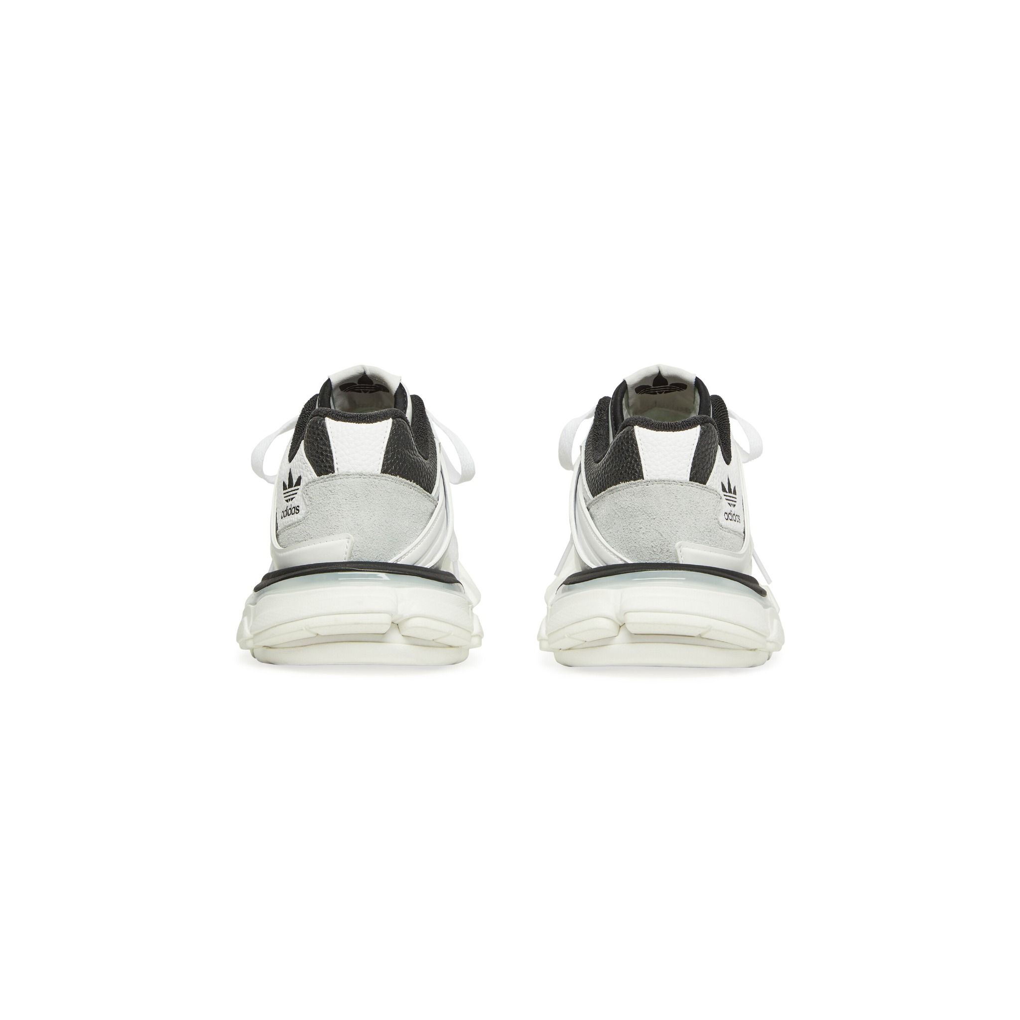  Giày Nữ Balenciaga x Adidas Track Forum Low Top Trainers 'White Black' 
