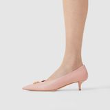  Giày Nữ Burberry Monogram Motif Leather Point-toe Pumps 'Dusky Pink' 