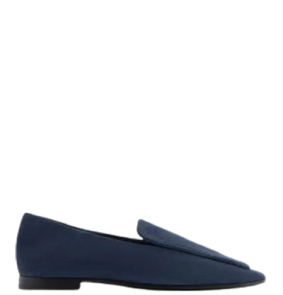  Giày Nữ Emporio Armani Loafers In Velour Leather 'Blue' 