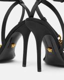  Giày Nữ Versace Crystal Medusa '95 Sandals 'Black' 