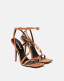  Giày Nữ Versace Crystal Medusa '95 Sandals 'Orange' 