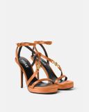  Giày Nữ Versace Crystal Medusa '95 Sandals 'Orange' 