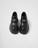  Giày Prada Nữ Brushed Leather Monolith Loafers 'Black' 