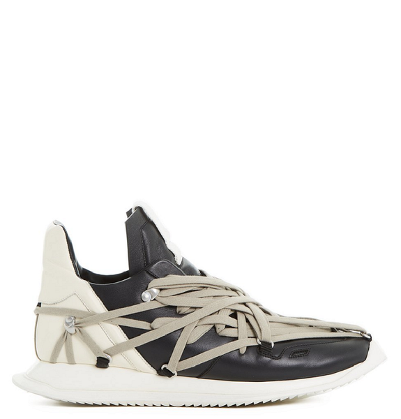  Giày Rick Owens Nam Ss22 Fogachine Megalaced Runner 'Black White' 