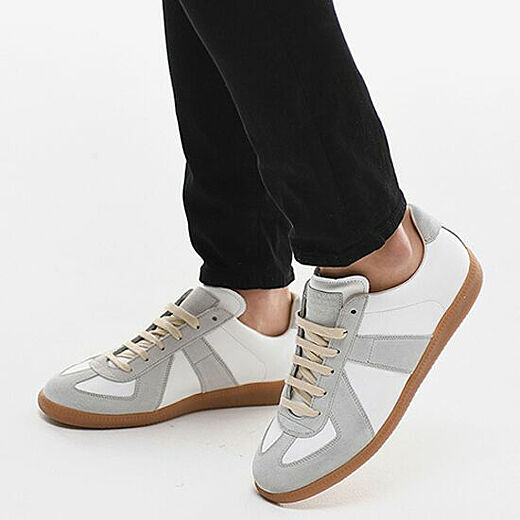  Giày Nam Maison Margiela Calfskin Replica Sneakers 'White Grey' 
