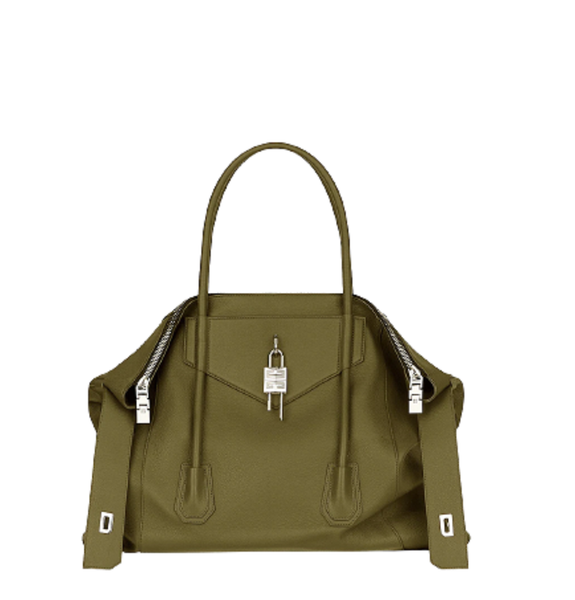  Túi Givenchy Nam Large Antigona Lock Soft Grained Leather 'Khaki' 