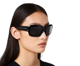  Kính Nữ Marc Jacobs Wrapped Rectangle Sunglasses 'Black' 