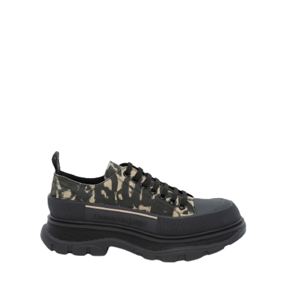  Giày Nam Alexander McQueen Graffiti Tread Slick Lace Up 'Black Beige' 