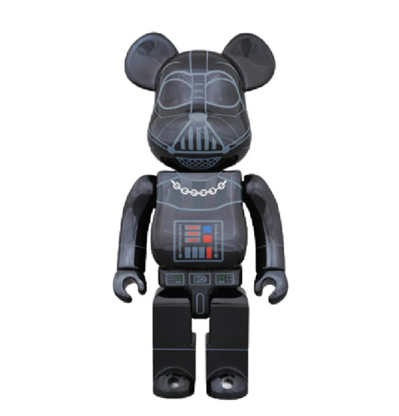  Mô Hình Bearbrick Darth Vader Chrome Ver Black 