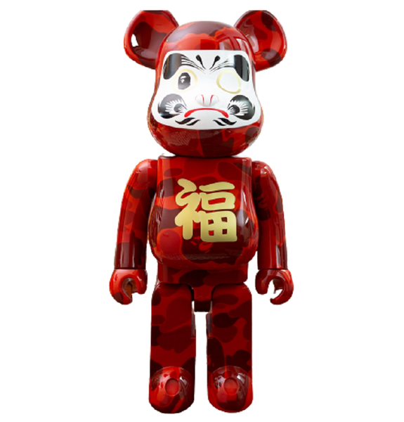  Mô Hình Bearbrick X Bape (R) Daruma 