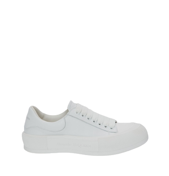  Giày Nữ Alexander McQueen Deck Lace Up Plimsoll 'Optic White' 