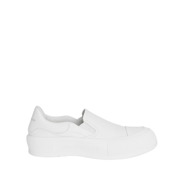  Giày Nữ Alexander McQueen Deck Lace Up Plimsoll 'Optic White' 