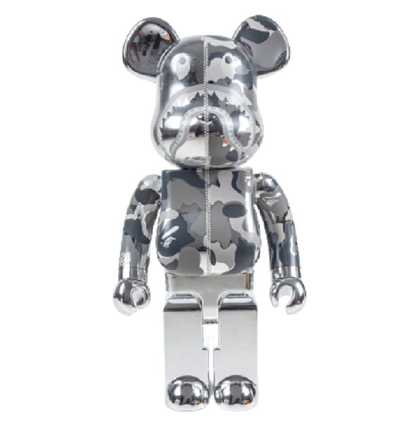  Mô Hình Bearbrick X Bape Camo Shark Sliver 