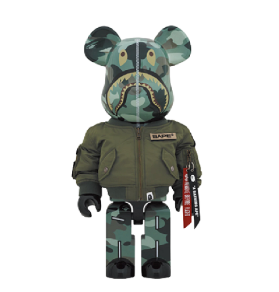  Mô Hình Bearbrick Bape Alpha Industries 