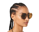  Kính Nữ Marc Jacobs Round Hexagon Metal Sunglasses 'Gold Black' 