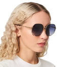 Kính Nữ Marc Jacobs Round Hexagon Metal Sunglasses 'Gold Brown' 