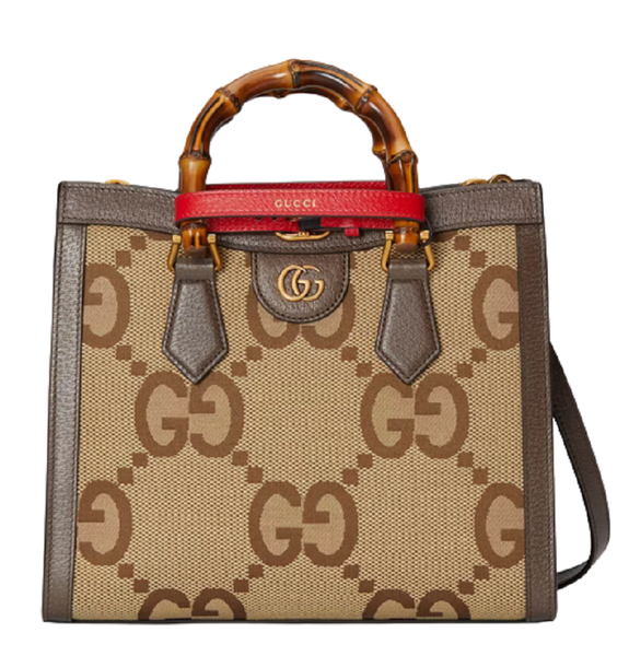  Túi Nữ Gucci Diana Jumbo GG Small Tote Bag 'Camel Ebony' 