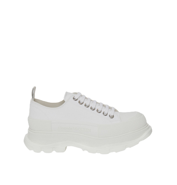  Giày Nam Alexander McQueen Tread Slick Lace Up 'White' 