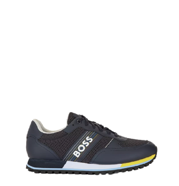  Giày Nam Hugo Boss Running Inspired Trainers Seasonal Logo Stripe 'Dark Blue' 