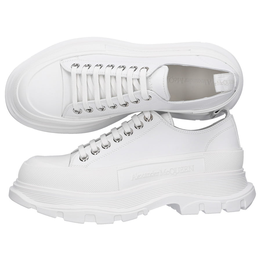  Giày Alexander McQueen Wmns Oversized Sneaker 'White' 