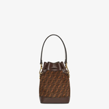  Túi Nữ Fendi Mon Tresor  Mini-Bag With FF Print 'Brown' 