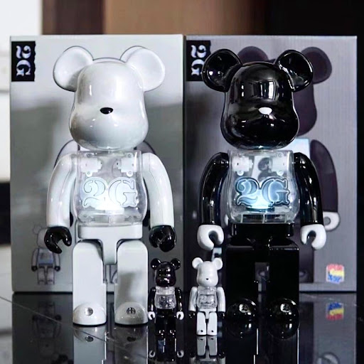  Mô Hình Bearbrick 2G Black Chrome 
