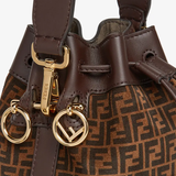  Túi Nữ Fendi Mon Tresor  Mini-Bag With FF Print 'Brown' 