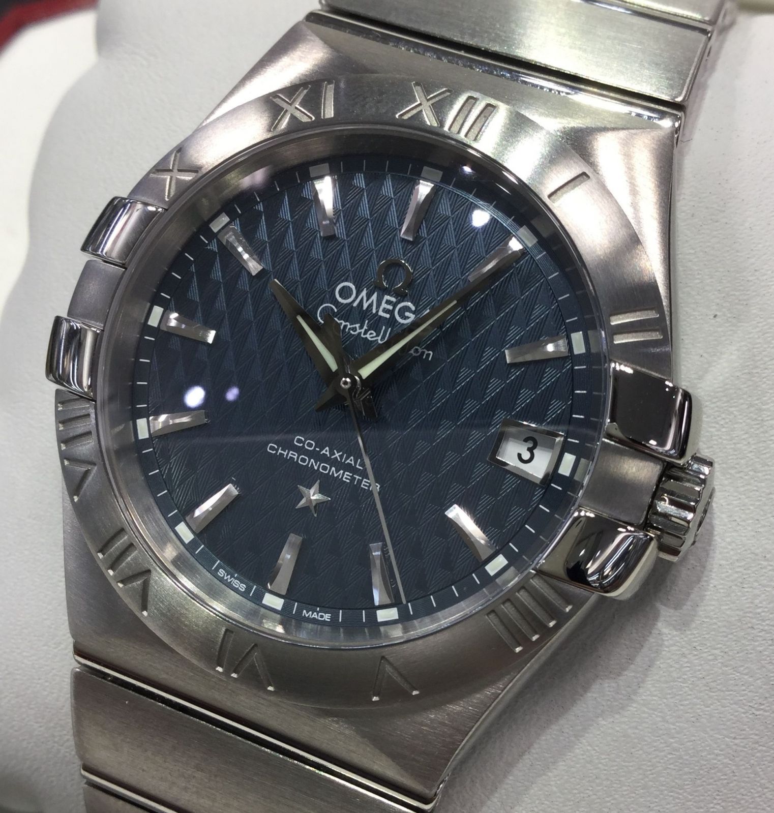  Đồng Hồ Nữ OMEGA Constellation Co-Axial Automatic 'Blue' Dial 