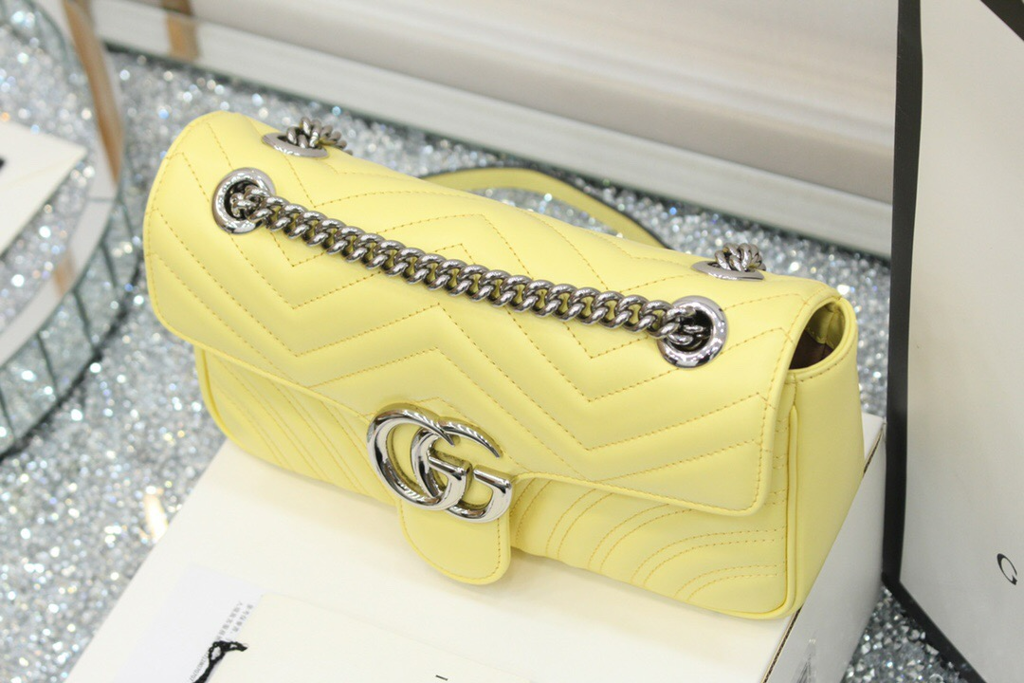  Túi Nữ Gucci GG Marmont Small Shoulder Bag 'Yellow' 