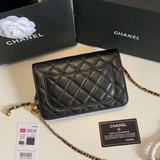  Túi Nữ Chanel Classic Wallet On Chain Lambskin 'Black' 