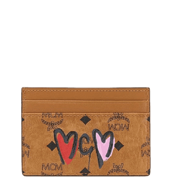  Ví Nữ MCM Valentine’s Day Upcycling Project Card Case in Visetos 'Cognac' 