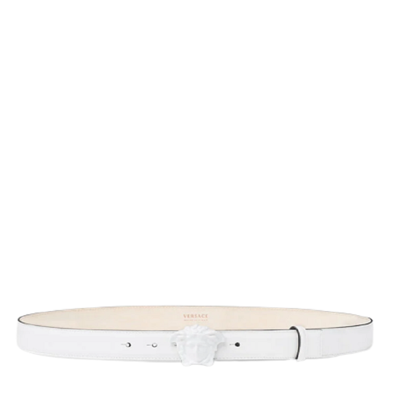  Thắt Lưng Nam Versace La Medusa Leather Belt Classic White 