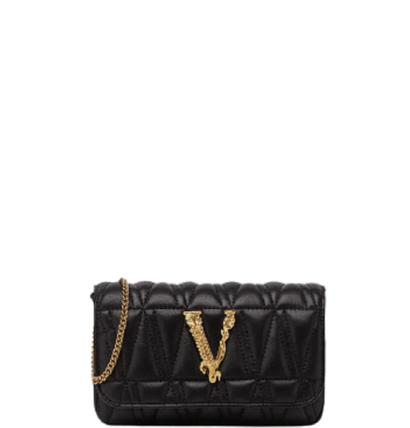  Túi Nữ Versace Virtus Quilted Nappa Evening 'Black' 