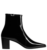  Giày Nam Saint Laurent Arsun Zipped Boots In Patent Leather 'Black' 