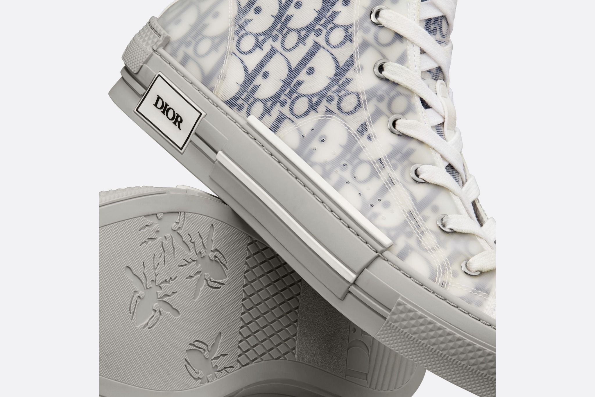 B23 HighTop Sneaker White and Black Dior Oblique Canvas  DIOR AU