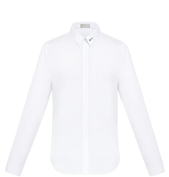  Áo Nam Dior Shirt With Dior Embroidery 'White' 