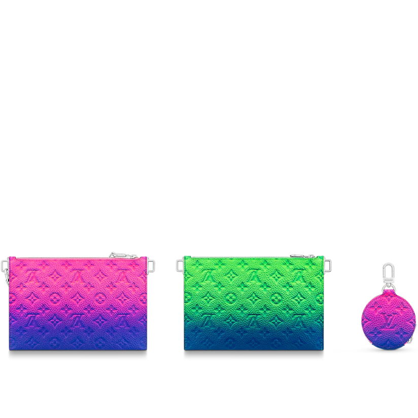  Túi Nam Louis Vuitton In The Loop 'Pink Blue Green Taurillon Illusion Leather' 