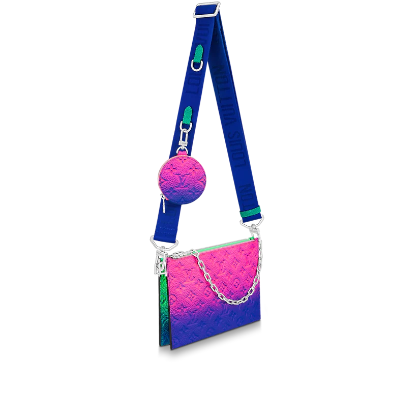  Túi Nam Louis Vuitton In The Loop 'Pink Blue Green Taurillon Illusion Leather' 