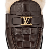  Giày Nữ Louis Vuitton Major Open Back Loafers 'Mocha Brown' 