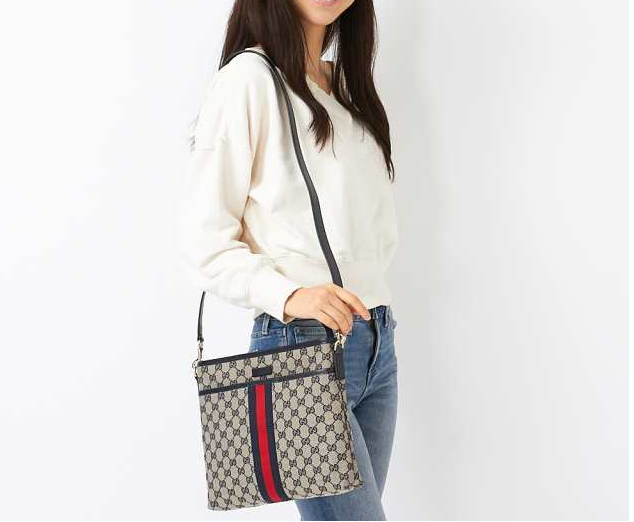  Túi Gucci Shoulder Bag GG Canvas Navy Blue 