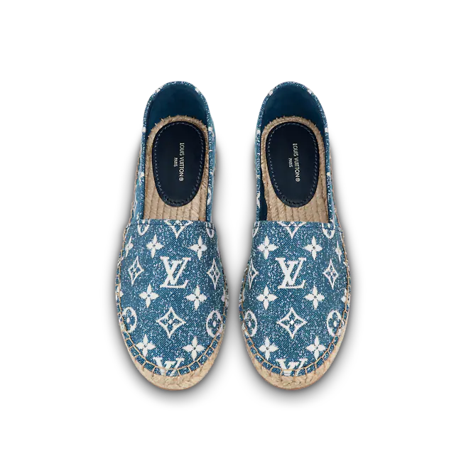  Giày Nữ Louis Vuitton Starboard Flat Espadrilles 'Navy Blue' 