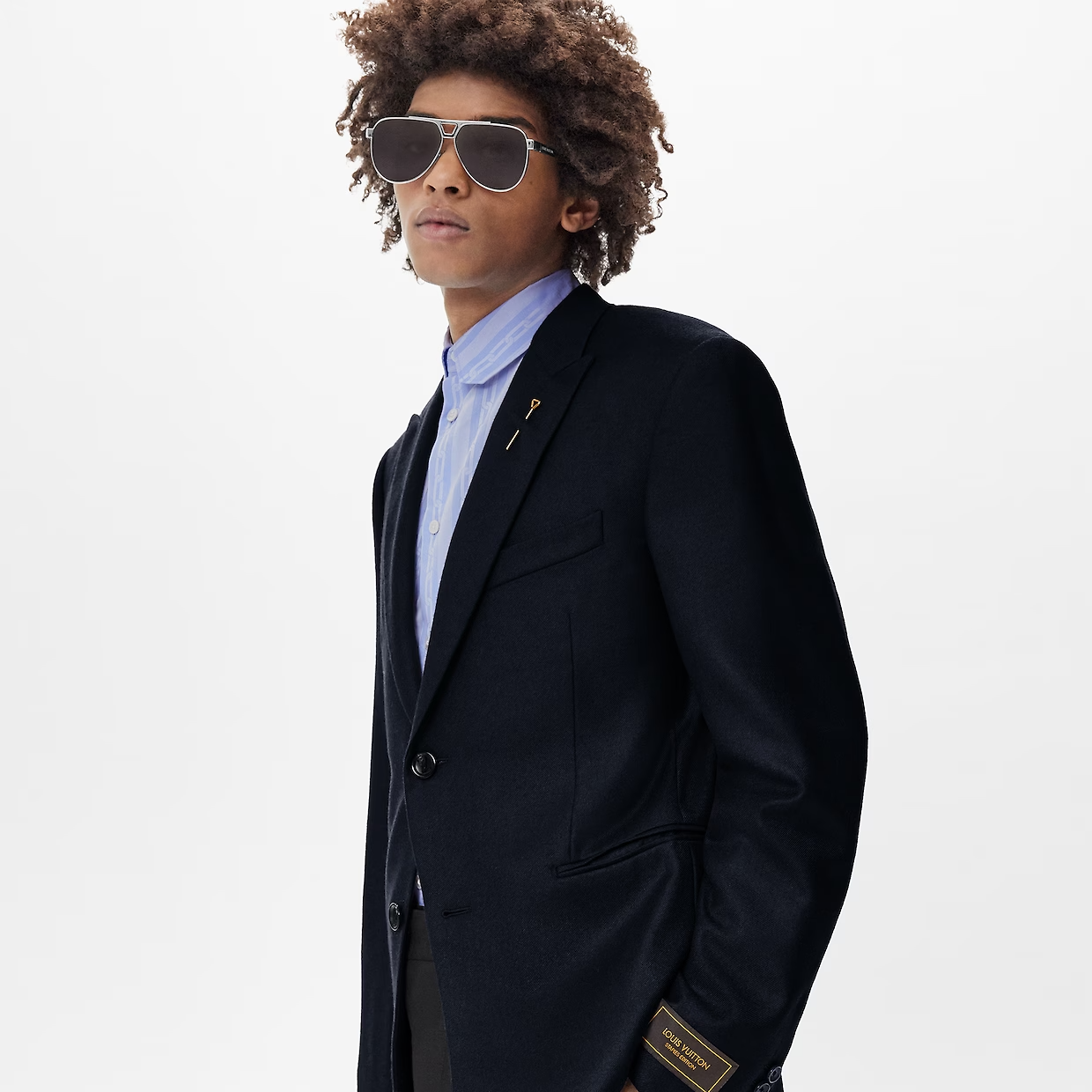  Kính Nam Louis Vuitton 1.1 Evidence Metal Pilot 'Silver' 