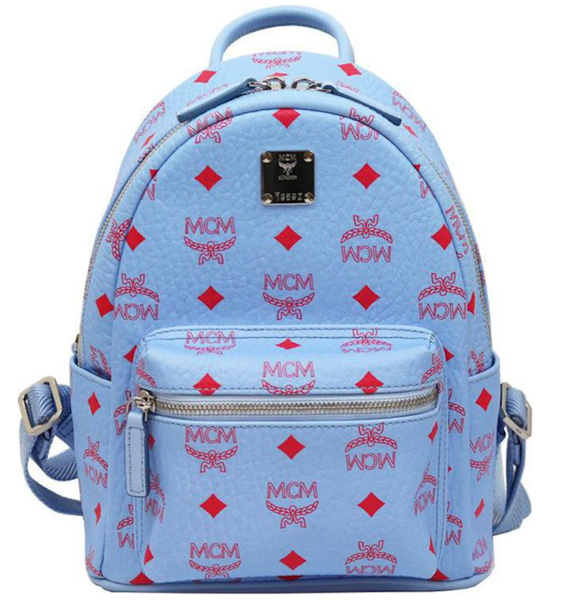  Balo MCM Stark Backpack in Visetos 'Blue' 